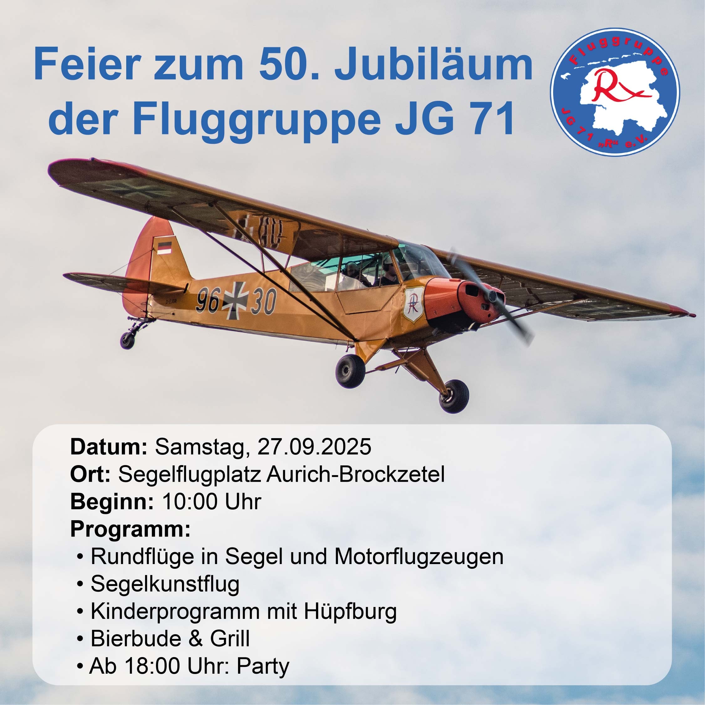 50 Jahre Fluggruppe JG 71 – Jubiläumsfeier in Aurich - Hero image 1